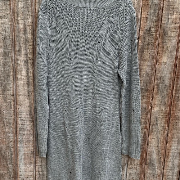 Modx knitted long sleeve distressed sweater dress - Picture 7 of 16